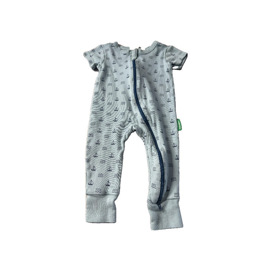 Parade Boys Blue | sail boats Romper Size: 6-12 months Blue | sail boats