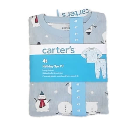 Carter's Boys Blue Santa 2-piece Pajamas Size: 4T Blue Santa