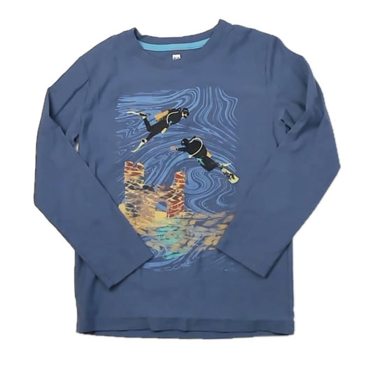 Tea Collection Boys Blue Scuba Divers Long Sleeve T-Shirt Size: 8 Years Blue Scuba Divers