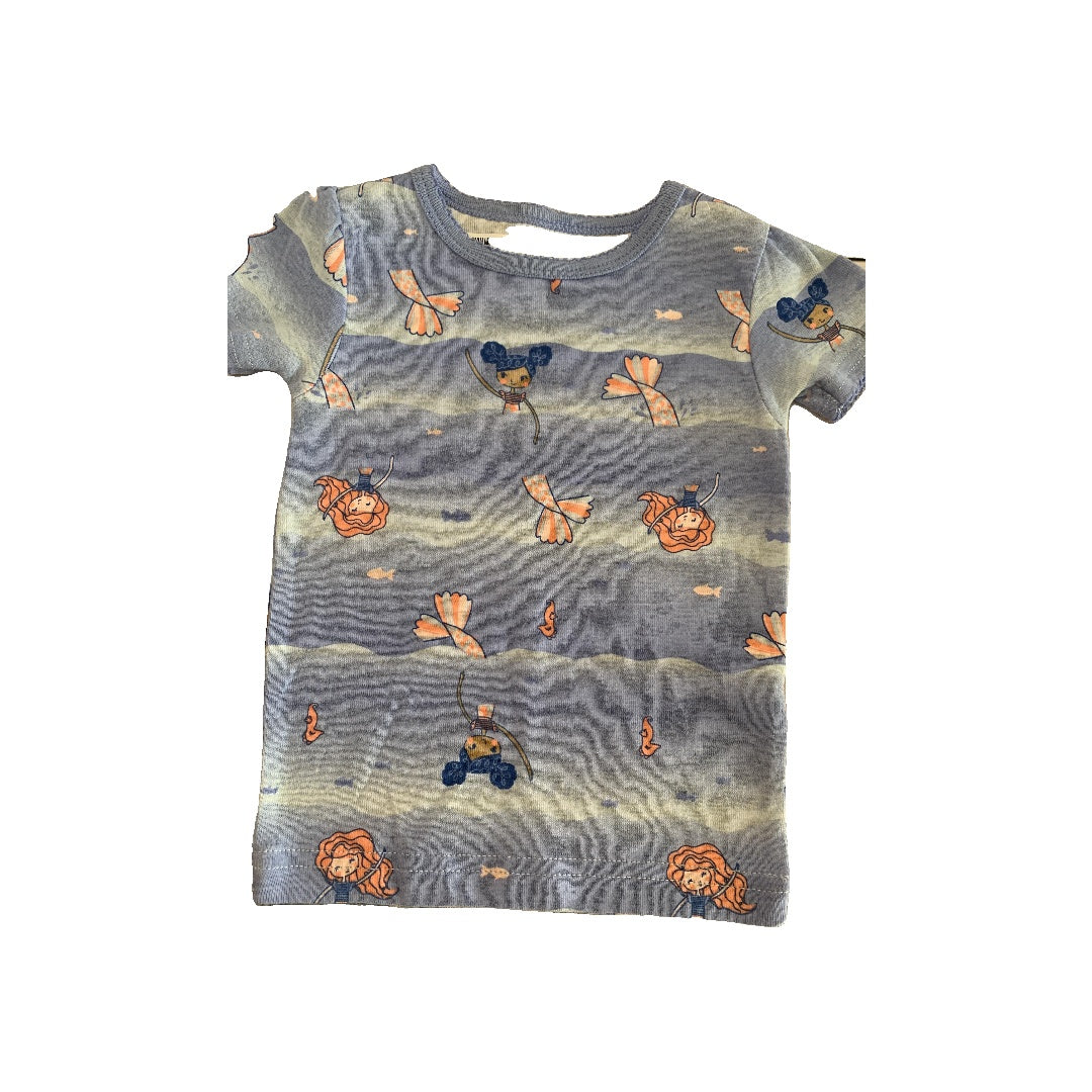 Just Born Girls Blue | Sea Animals Pajamas Size: 12M Blue | Sea Animals