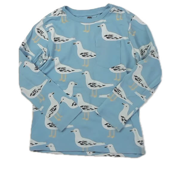 Tea Collection Boys Blue Seagulls Long Sleeve T-Shirt Size: 7 Years Blue Seagulls