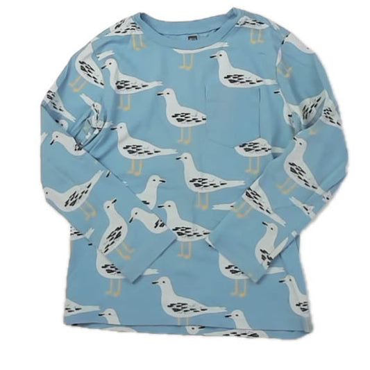 Tea Collection Boys Blue Seagulls Long Sleeve T-Shirt Size: 7 Years Blue Seagulls