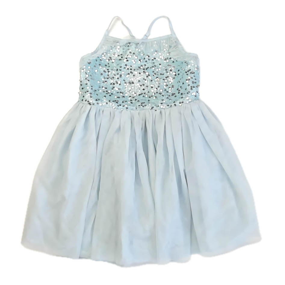 Cat & Jack Girls Blue Sequins Dress Size: 8 Years Blue Sequins