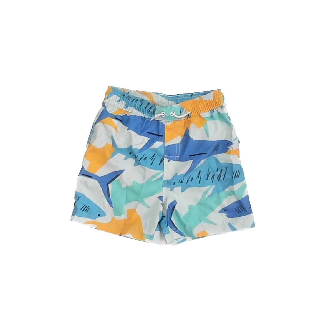Tea Collection Boys Blue Shark Trunks Size: 7 Years Blue Shark