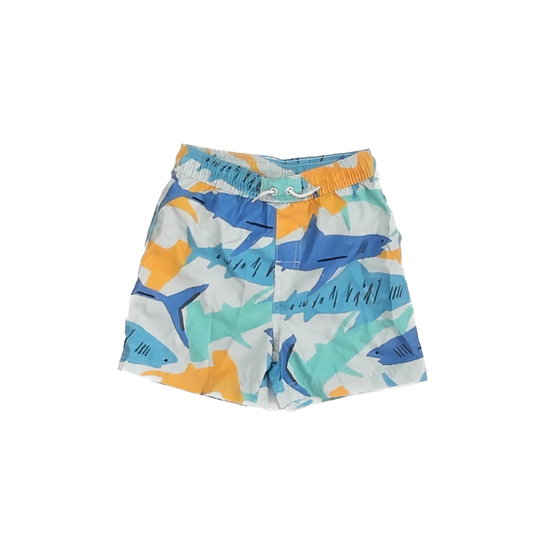 Tea Collection Boys Blue Shark Trunks Size: 7 Years Blue Shark