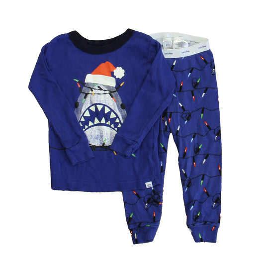 Gap Boys Blue Shark 2-piece Pajamas Size: 18-24 Months