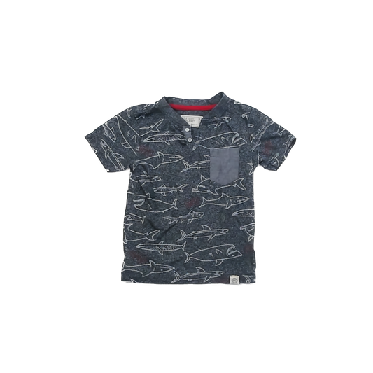 Free Planet Boys Blue Shark T-Shirt Size: 4T Blue Shark