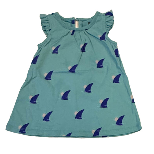 Tea Collection Girls Blue Shark Dress Size: 6-9 Months Blue Shark