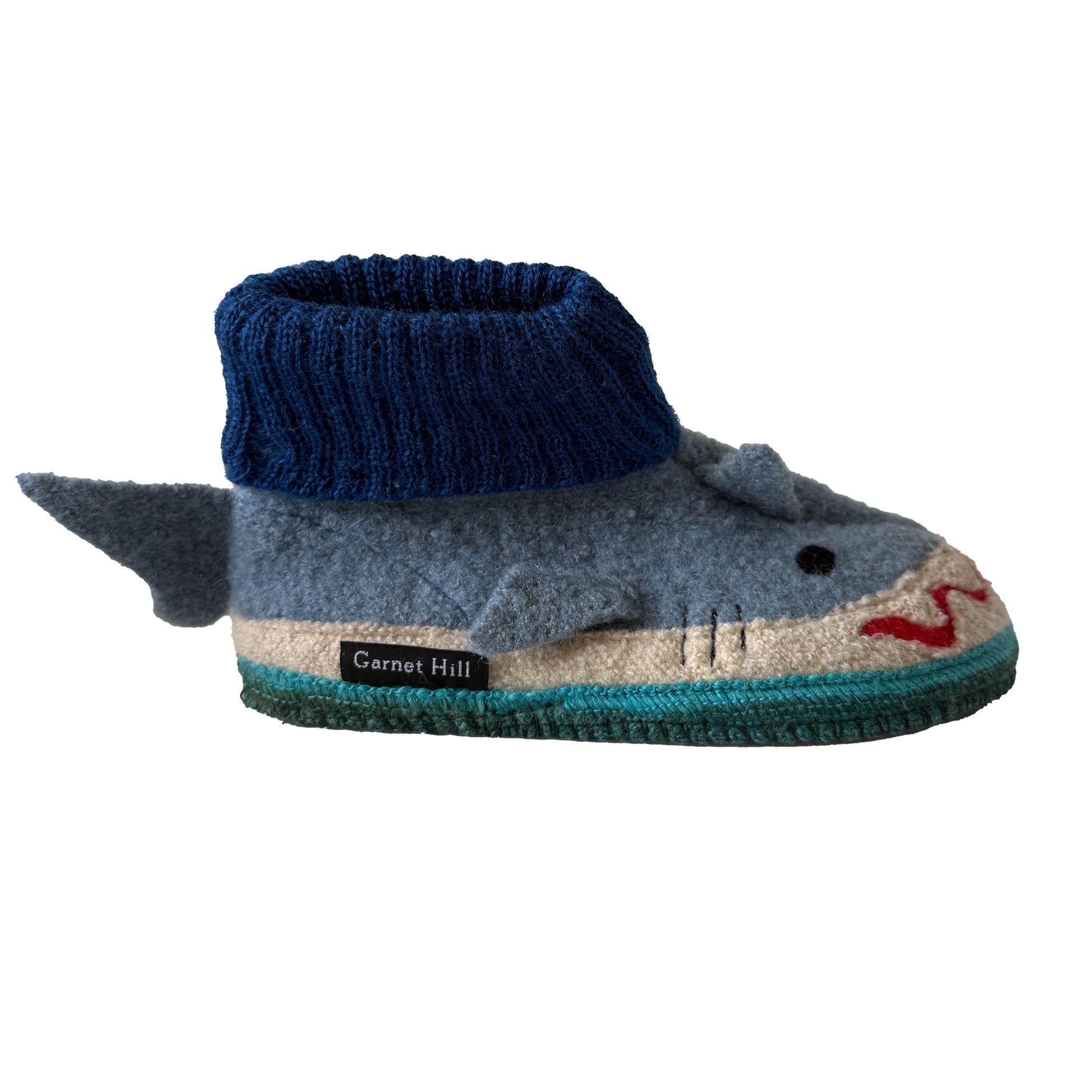 Garnet Hill Boys Blue Shark Slippers Size: 9 Toddler Blue Shark