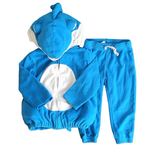 Carters Boys Blue Shark Costume Size: 2T Blue Shark