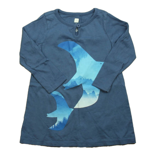 Tea Girls Blue Shark Dress Size: 2T Blue Shark