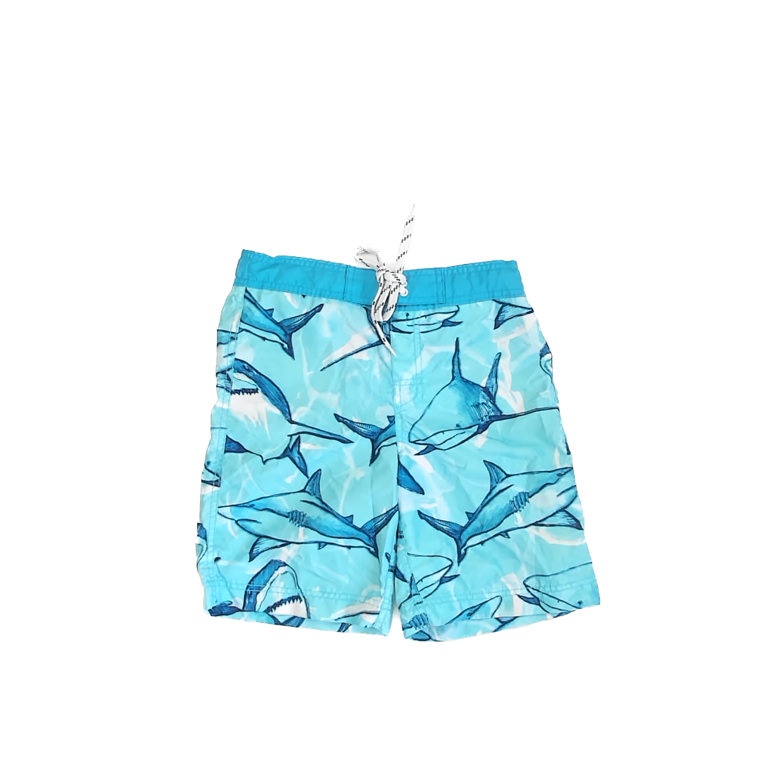 Children's Place Boys Blue | Sharks 1-piece Swimsuit Size: M (7/8) Blue | Sharks