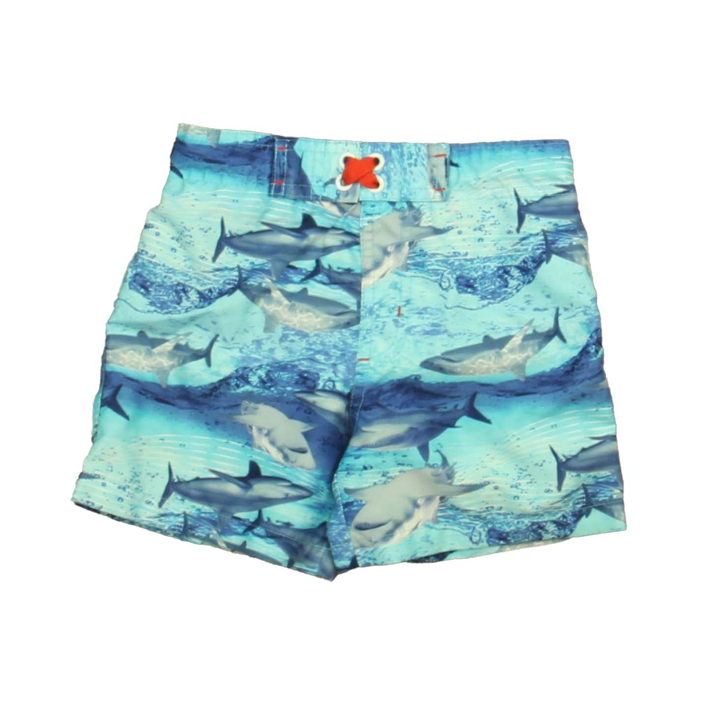 Mick Mack Boys Blue Sharks Trunks Size: 2T Blue Sharks