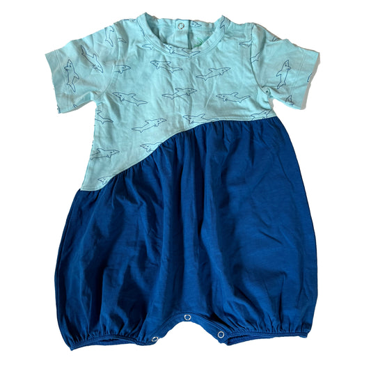 Kate Quinn Girls Blue Sharks Romper Size: 18-24 Months Blue Sharks