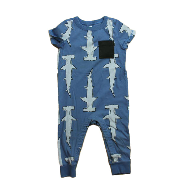 Tea Boys Blue | Sharks Onesie Size: 12-18 Months