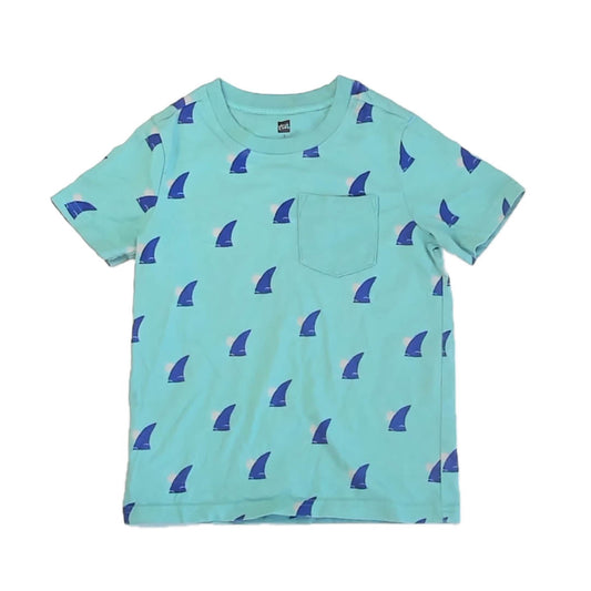 Tea Collection Boys Blue Sharktail T-Shirt Size: 7 Years Blue Sharktail