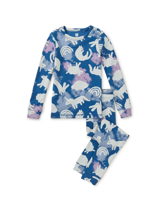 Tea Collection Boys Blue Sheep 2-piece Pajamas Size: 9-12 Months Blue Sheep