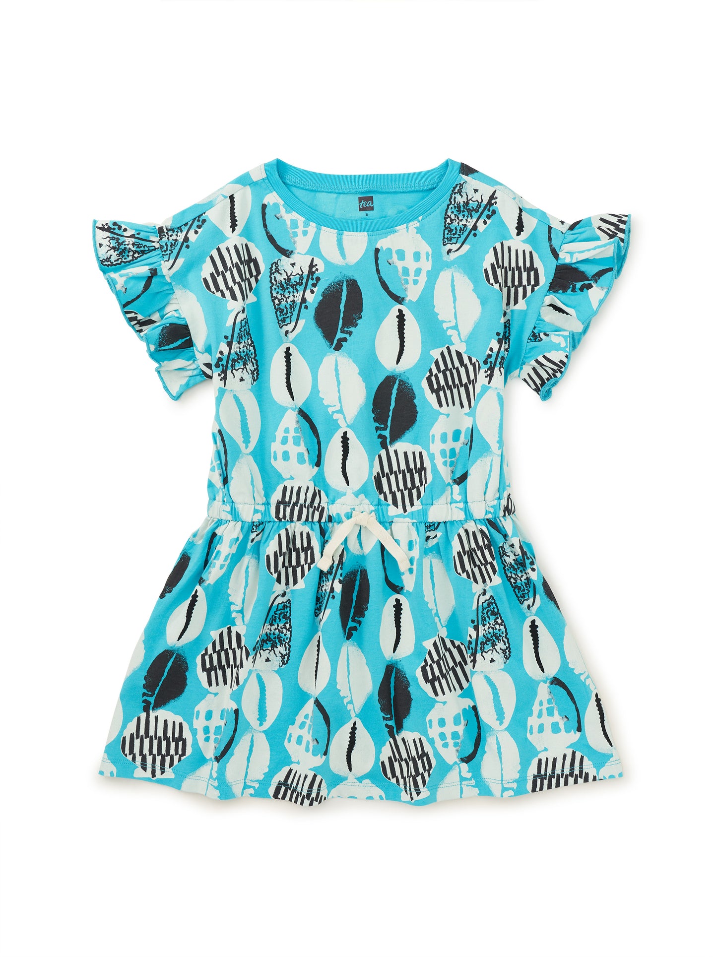 Tea Collection Girls Blue Shells Dress Size: 8 Years Blue Shells