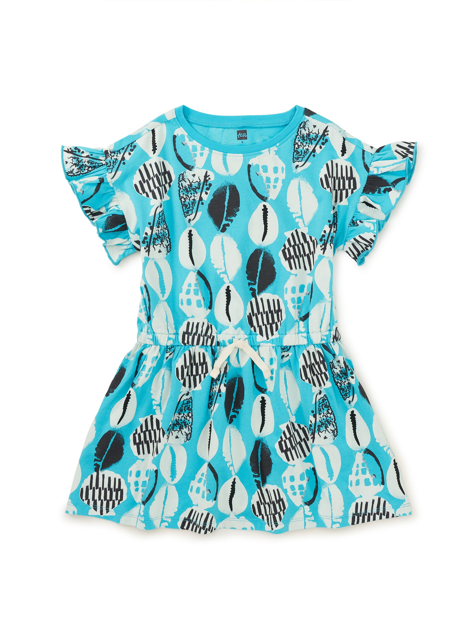 Tea Collection Girls Blue Shells Dress Size: 8 Years Blue Shells