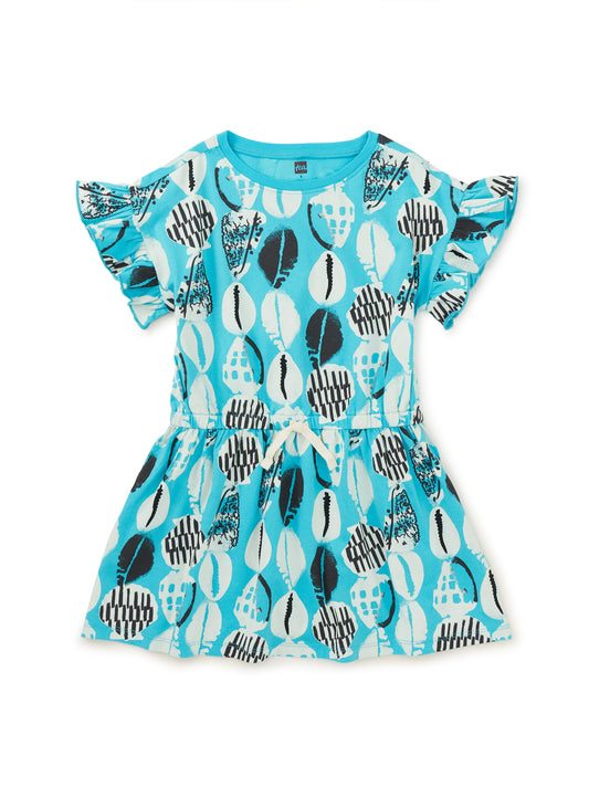 Tea Collection Girls Blue Shells Dress Size: 8 Years Blue Shells