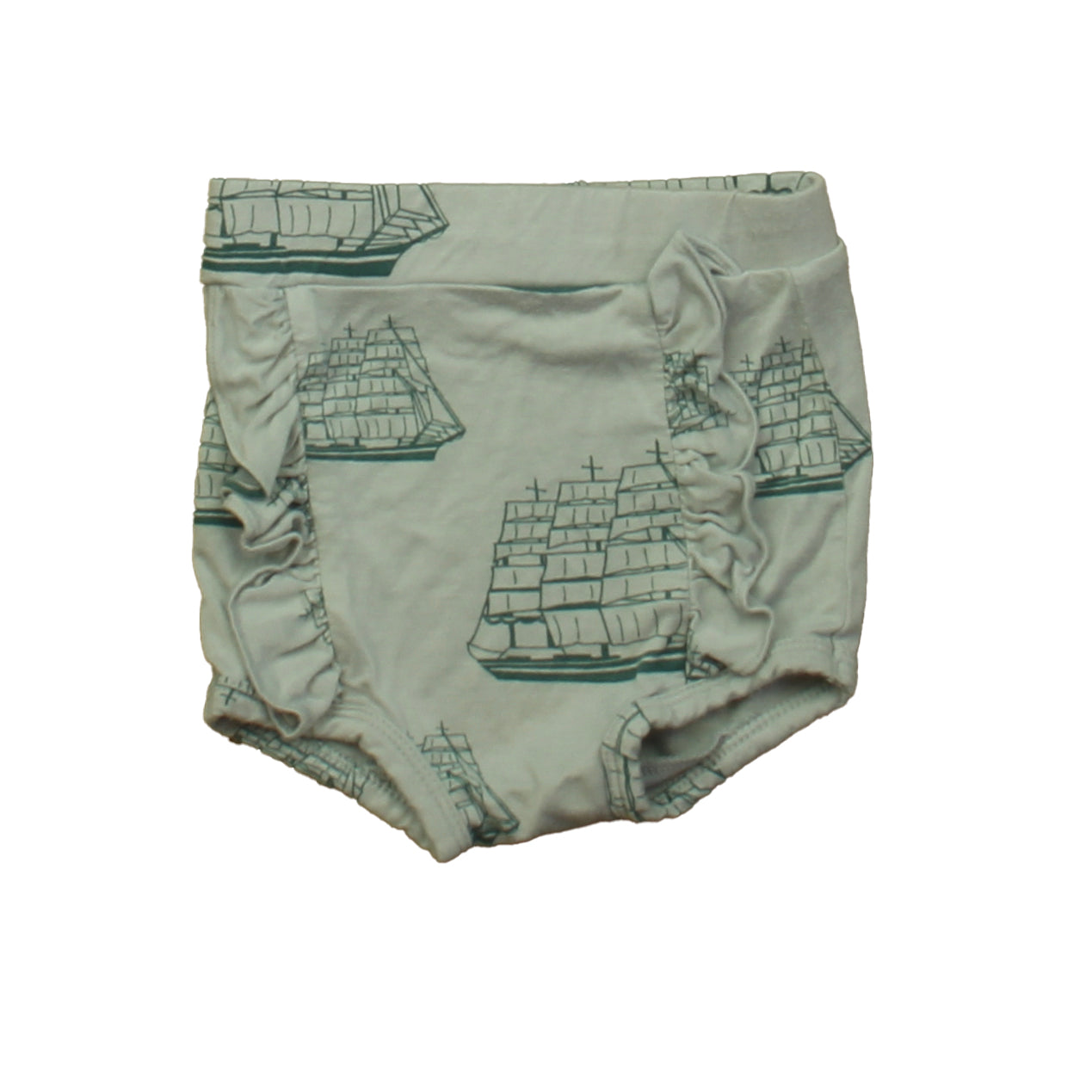 Kate Quinn Organics Girls Blue Ships Shorts Size: 6-12 Months Blue Ships