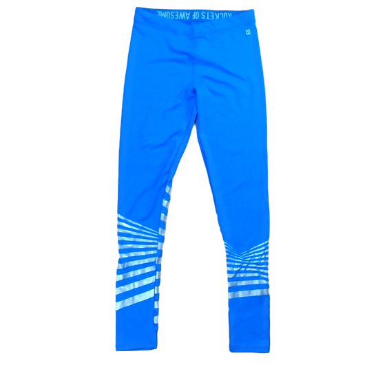 Rockets Of Awesome Girls Blue Silver Leg Stripes Pants Size: 12 Years Blue Silver Leg Stripes
