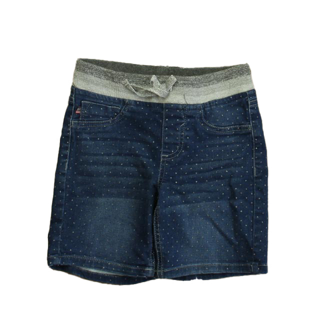 Vigoss Girls Blue | Silver Polka Dots Jean Shorts Size: 7 Years