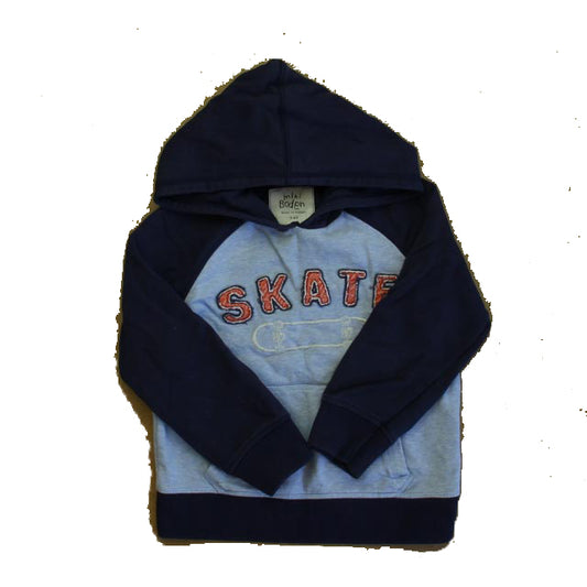 Boden Boys Blue Skate Hoodie Size: 3-4T