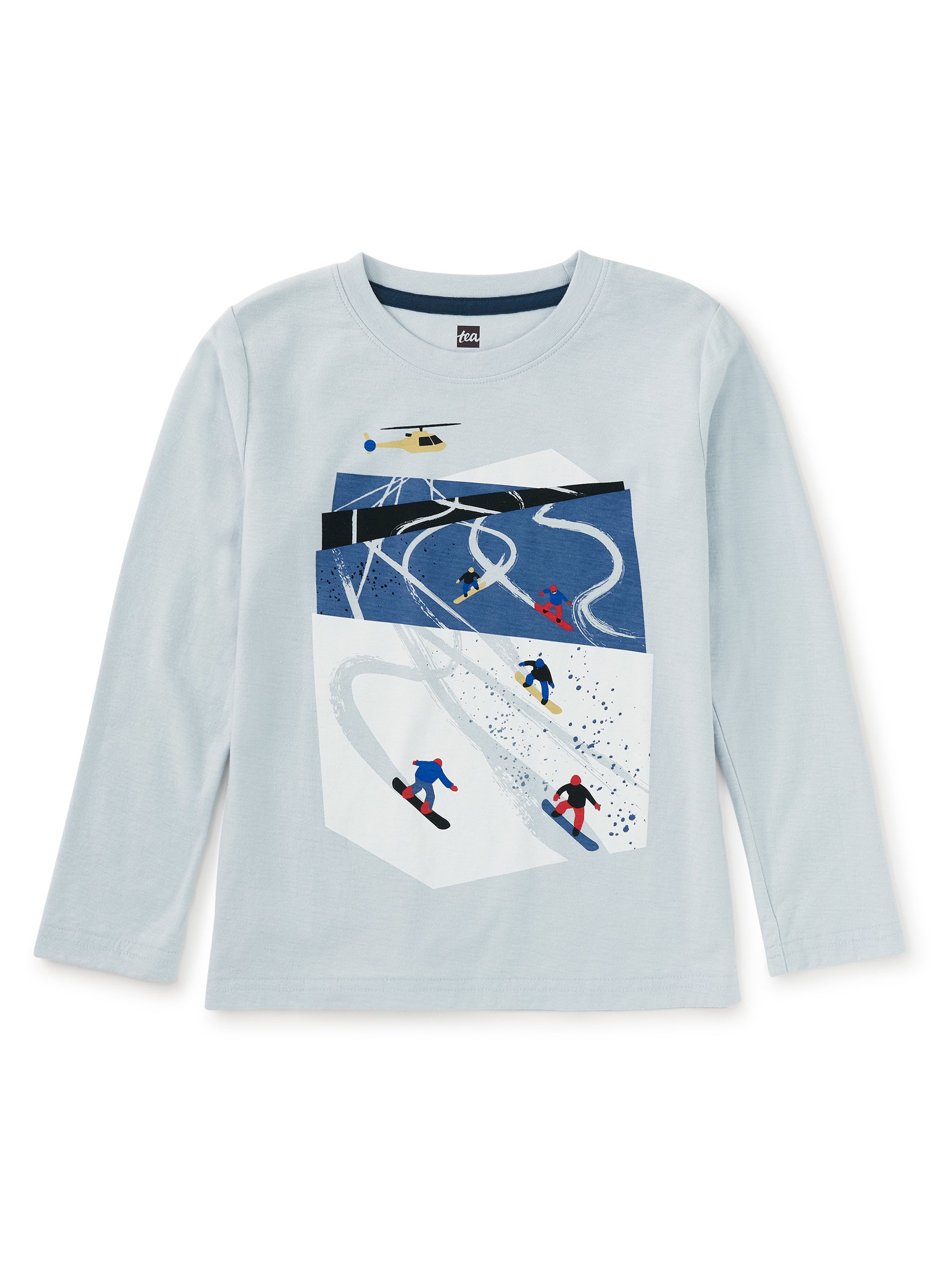 Tea Collection Boys Blue Ski Slopes Long Sleeve T-Shirt Size: 5T Blue Ski Slopes