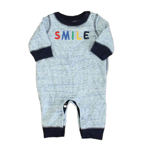 Gap Boys Blue Smile Long Sleeve Outfit Size: 0-3 Months Blue Smile