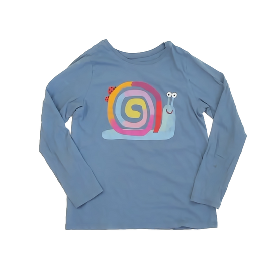 Tea Collection Girls Blue | Snail Long Sleeve Shirt Size: 12 Years Blue | Snail