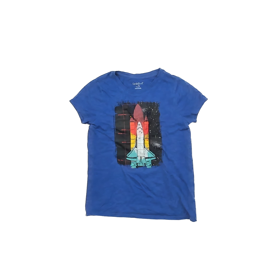 Cat & Jack Boys Blue | Space T-Shirt Size: M (7-8) Blue | Space