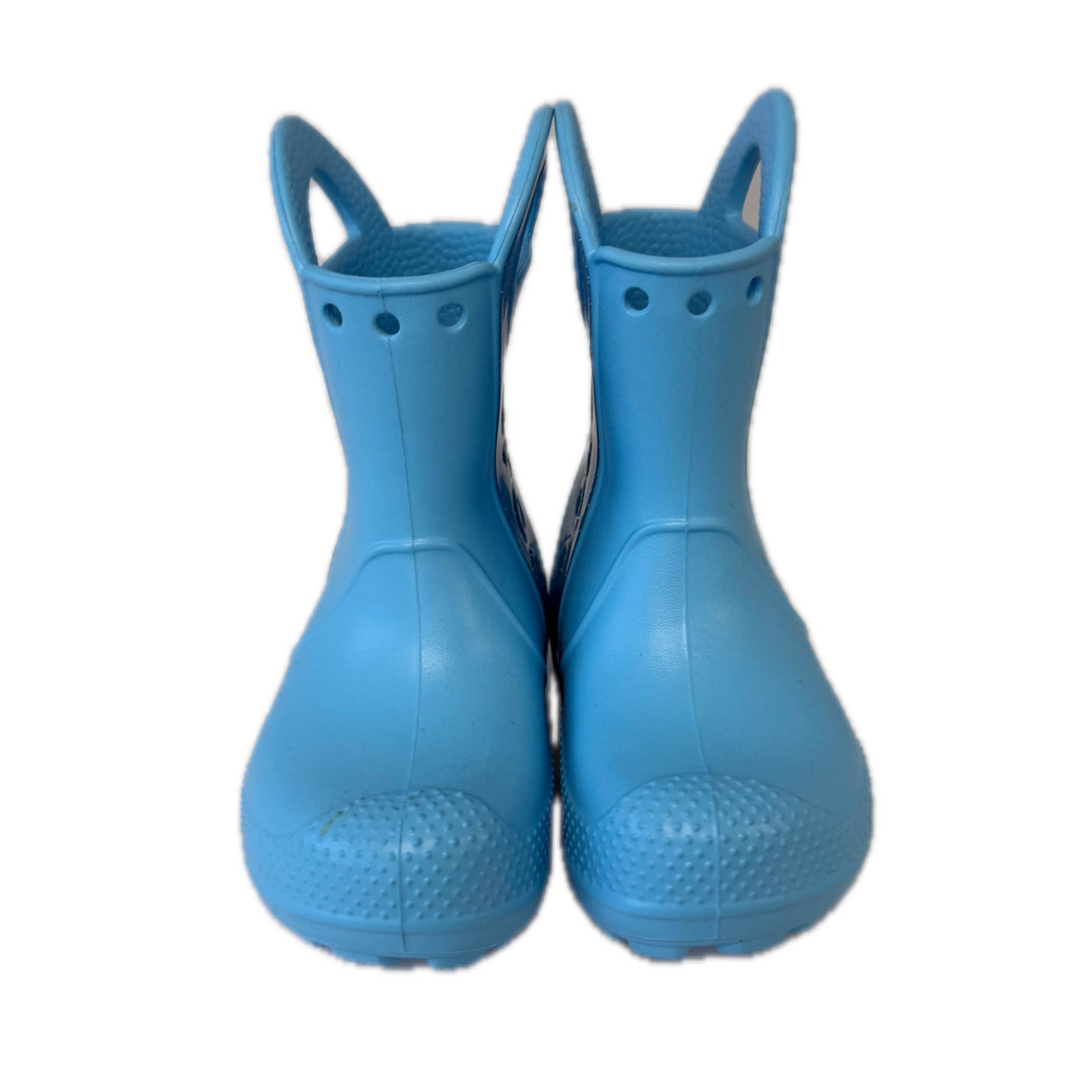 Crocs Girls Blue Sparkle Rain Boots Size: 7 Toddler Blue Sparkle