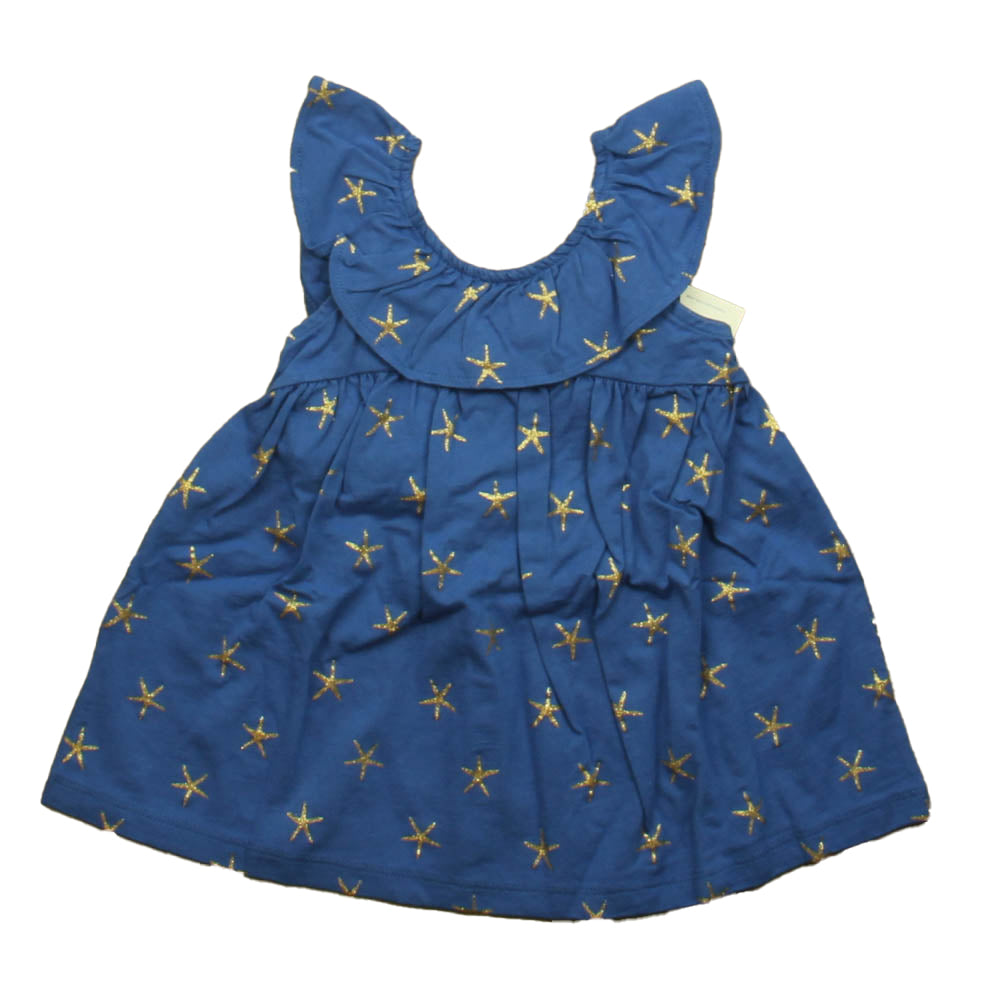 Tea Girls Blue Starfish Dress Size: 6-9 Months Blue Starfish