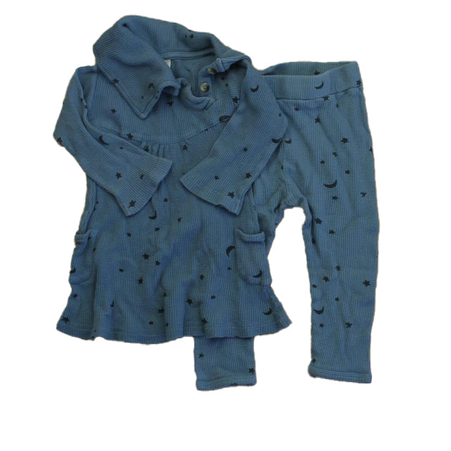Kate Quinn Organics Girls Blue Stars Apparel Sets Size: 18-24 Months Blue Stars