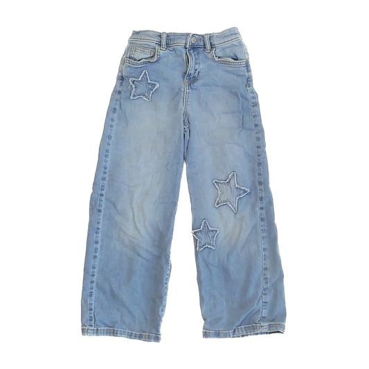 Jumping Beans Girls Blue Stars Jeans Size: 7 Years Blue Stars