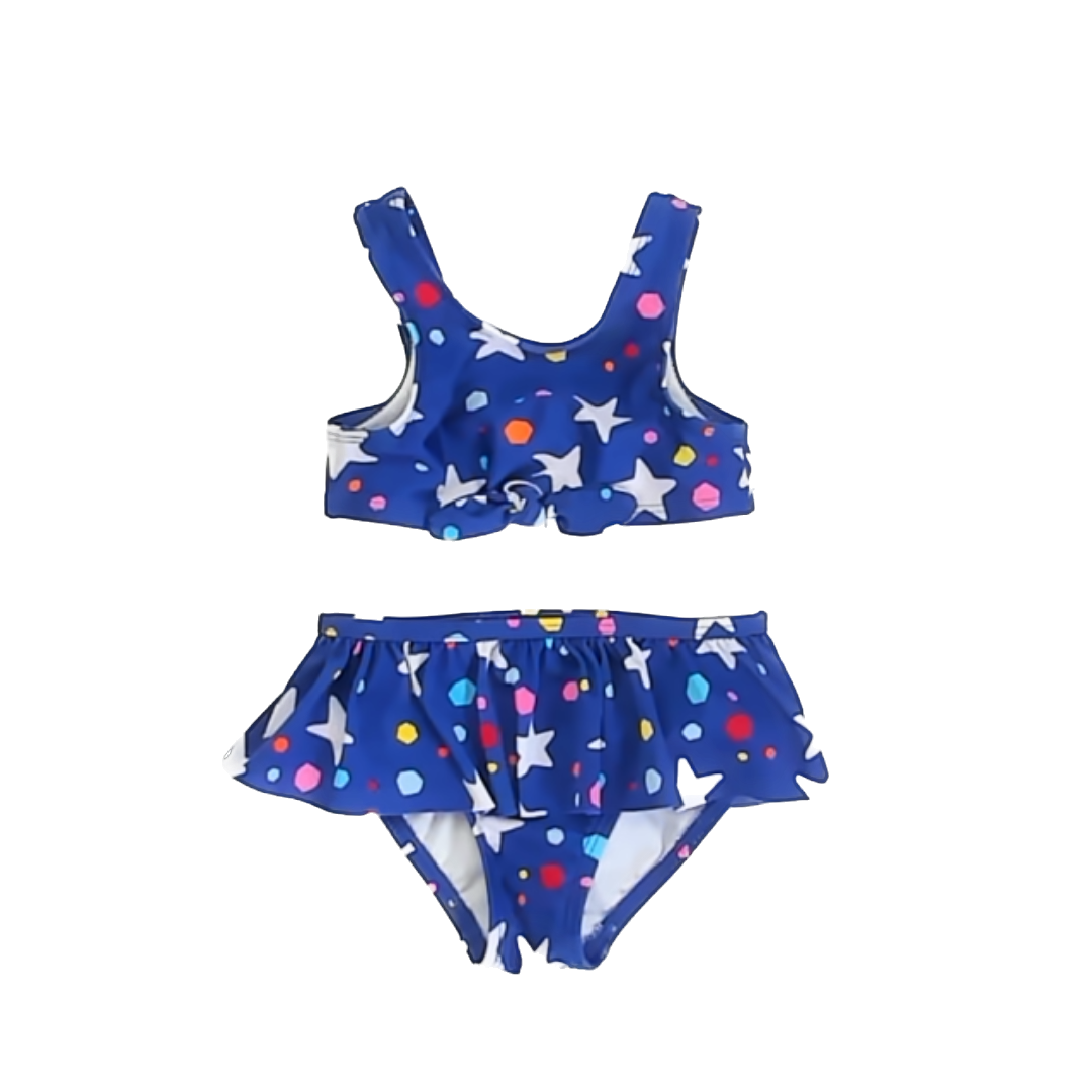 Cat & Jack Girls Blue | Stars 2-piece Swimsuit Size: 18 M Blue | Stars
