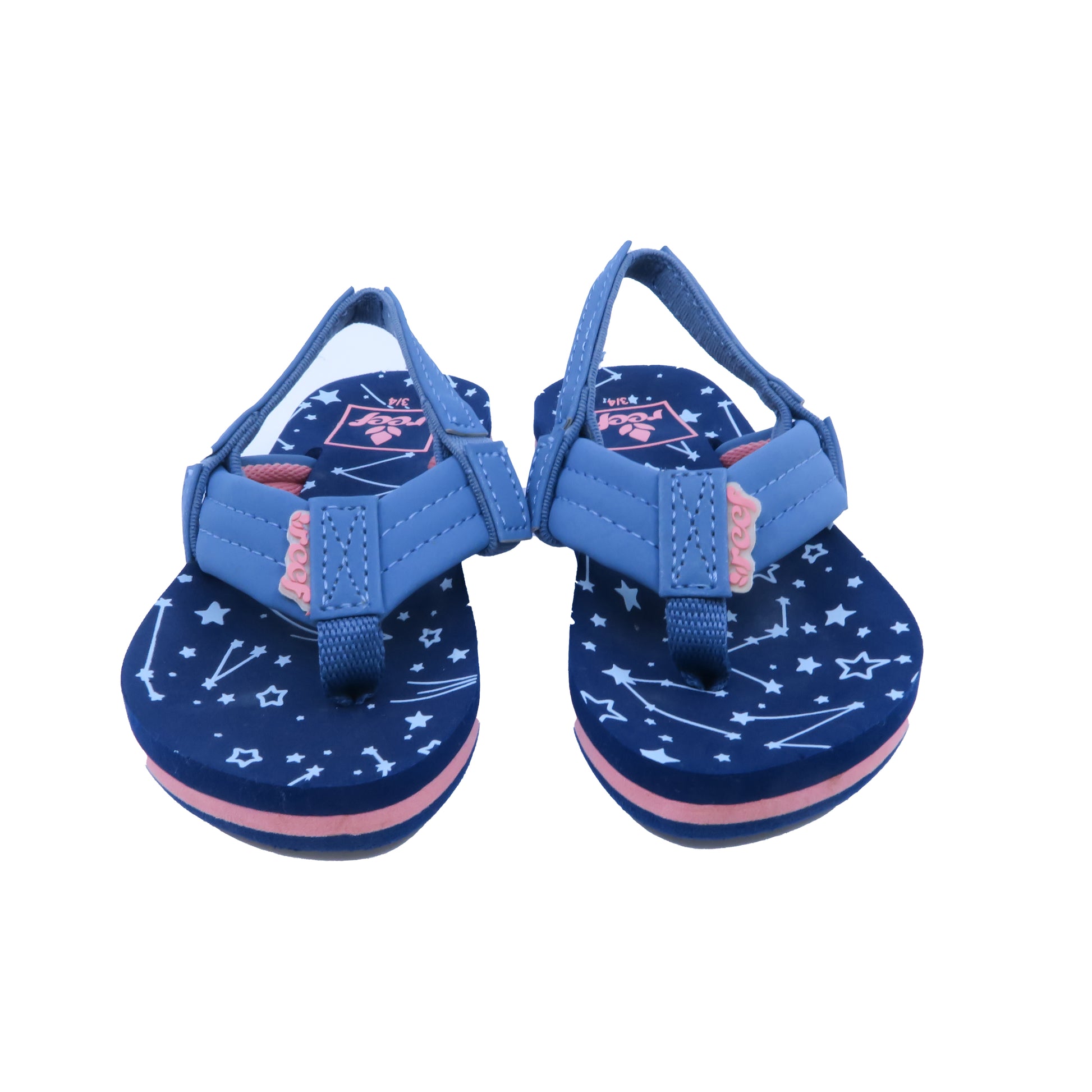 Reef Boys Blue Stars Flip Flops Size: 3-4 Infant Blue Stars