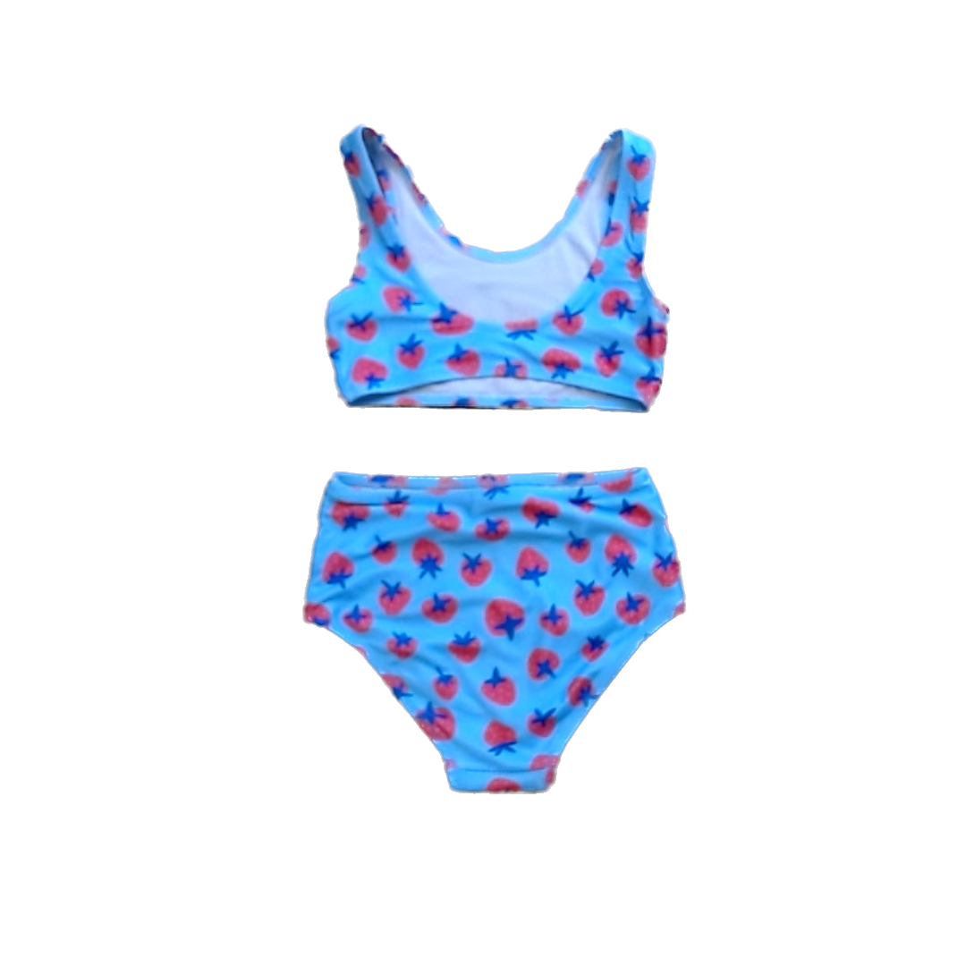 Tea Collection Girls Blue | Strawberries 2-piece Swimsuit Size: 6 Years Blue | Strawberries