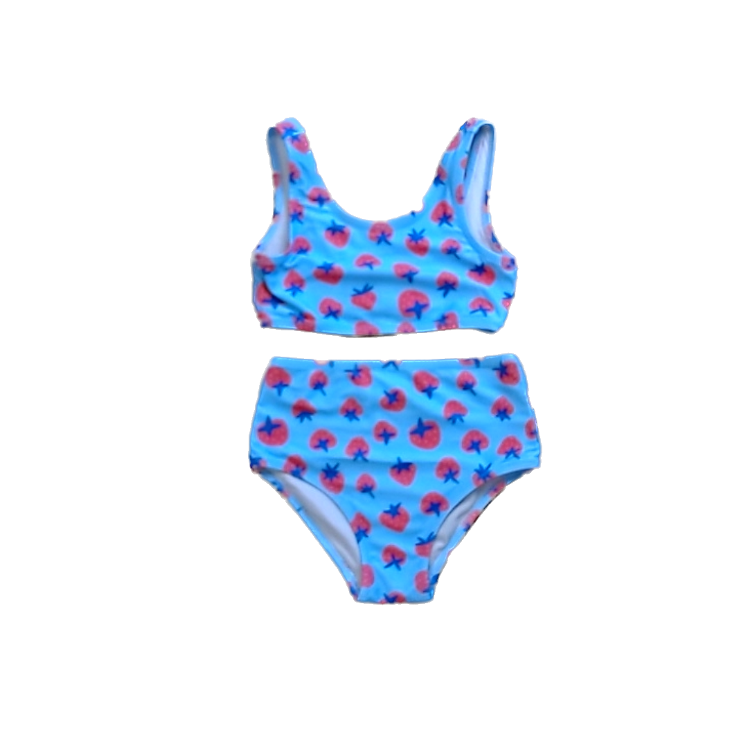Tea Collection Girls Blue | Strawberries 2-piece Swimsuit Size: 6 Years Blue | Strawberries