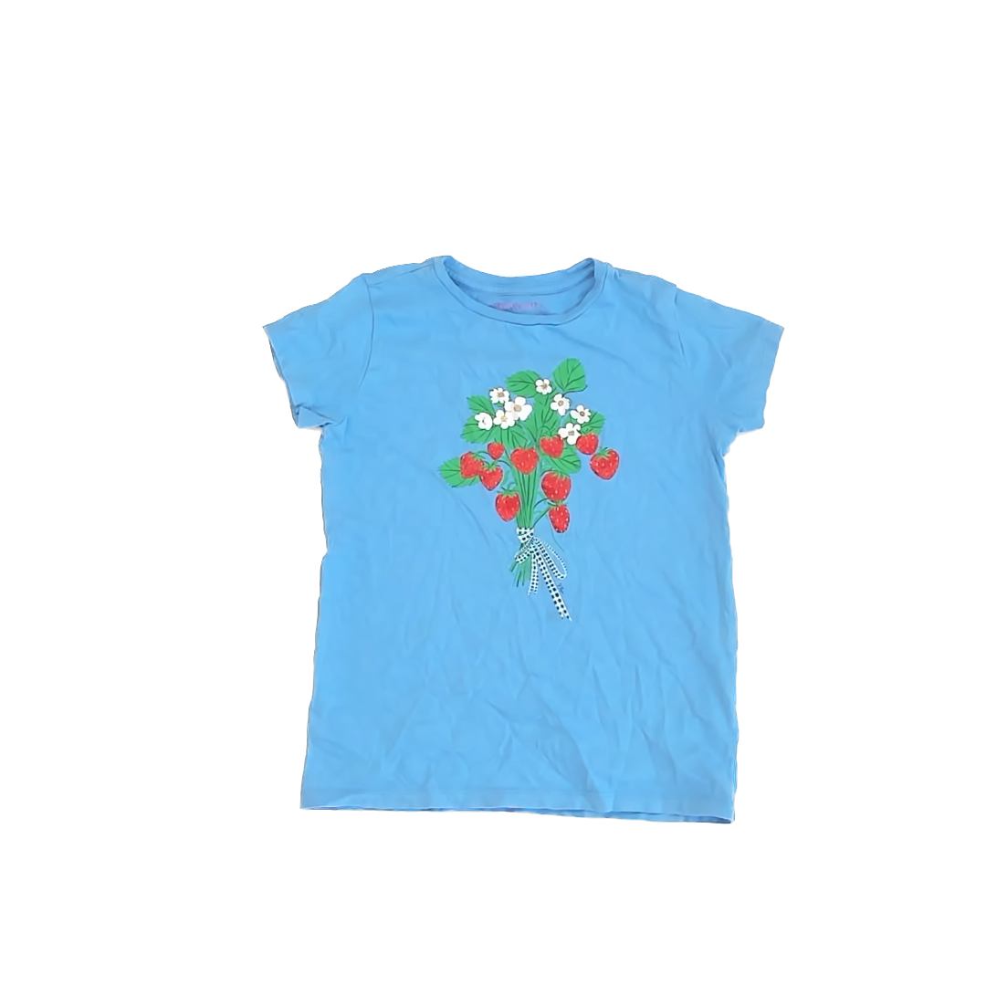 Crewcuts Girls Blue | Strawberry T-Shirt Size: M (8-9) Blue | Strawberry