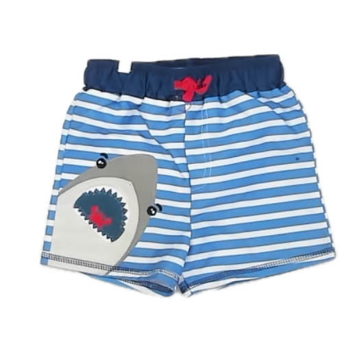Mudpie Boys Blue Stripe | Shark Trunks Size: 12-18 Months Blue Stripe | Shark