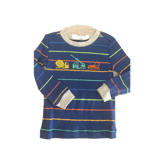 Little Me Boys Blue | Stripe | Trucks Pajamas Size: 18 months Blue | Stripe | Trucks