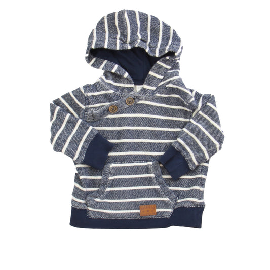 Lindex Boys Blue Stripe Hoodie Size: 6-9 Months