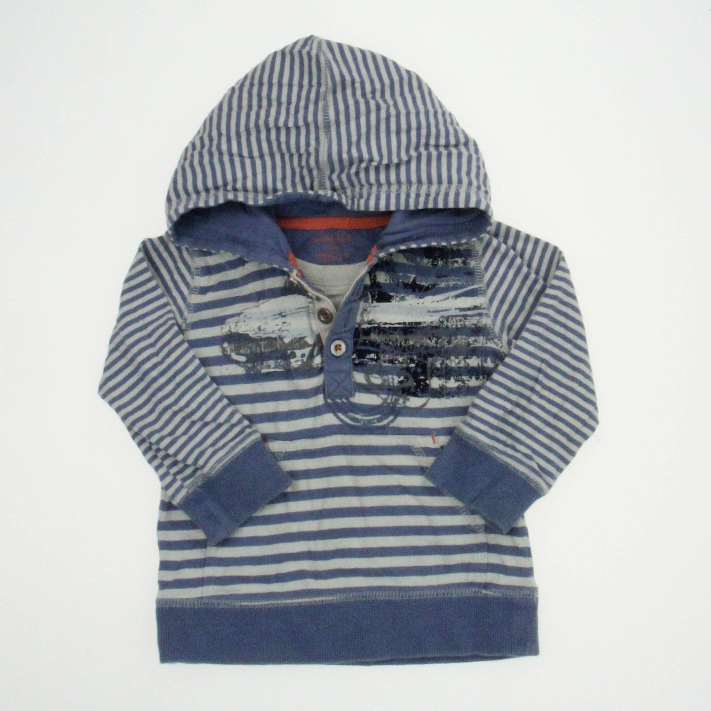 Pumpkin Patch Girls Blue Stripe Long Sleeve Shirt Size: 24 Months Blue Stripe