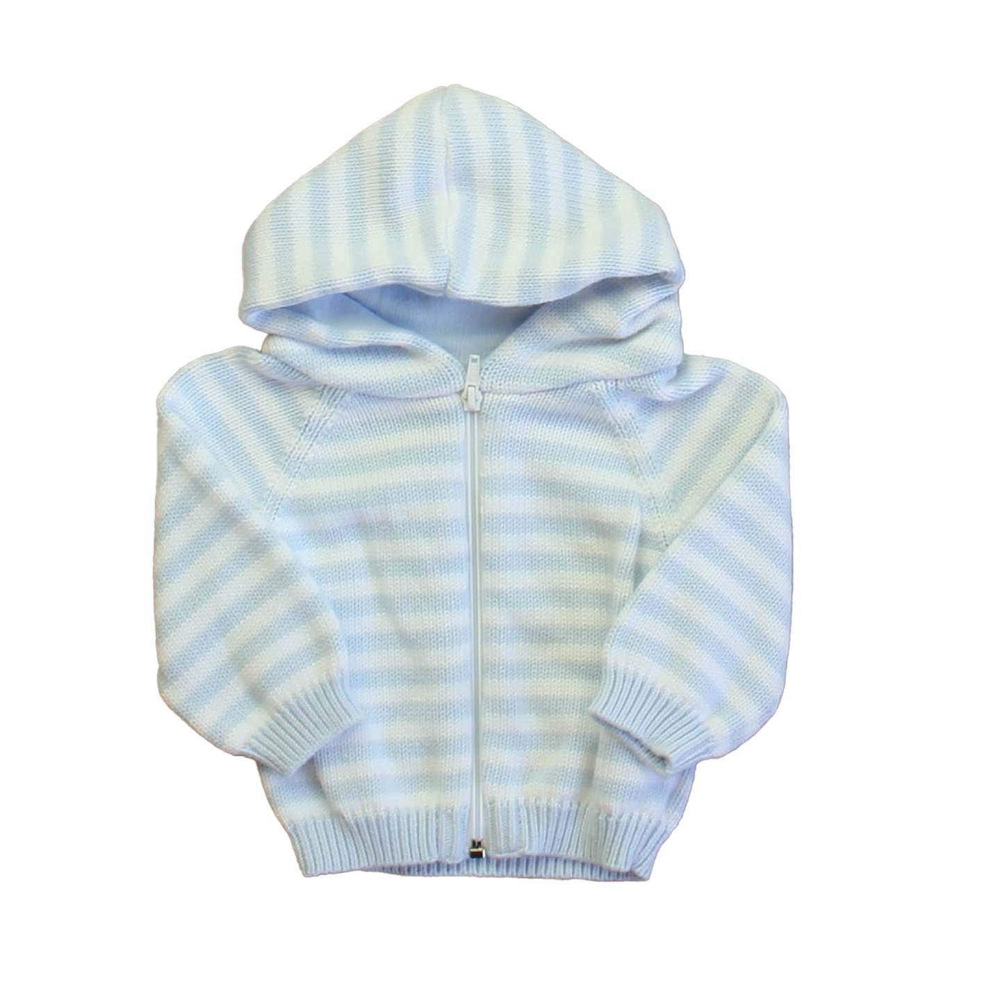 Kissy Kissy Boys Blue Stripe Cardigan Size: 0-3 Months Blue Stripe