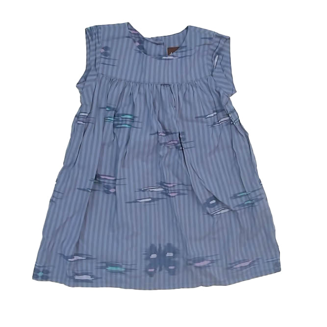 Tea Collection Girls Blue Stripe Dress Size: 18-24 Months Blue Stripe