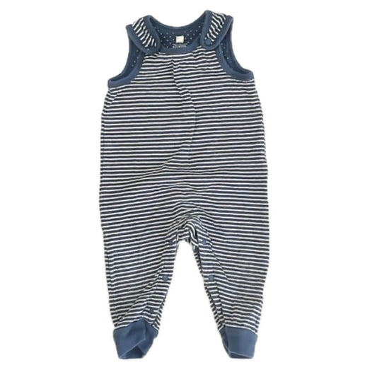 Tea Boys Blue Stripe Romper Size: 6-12 Months Blue Stripe