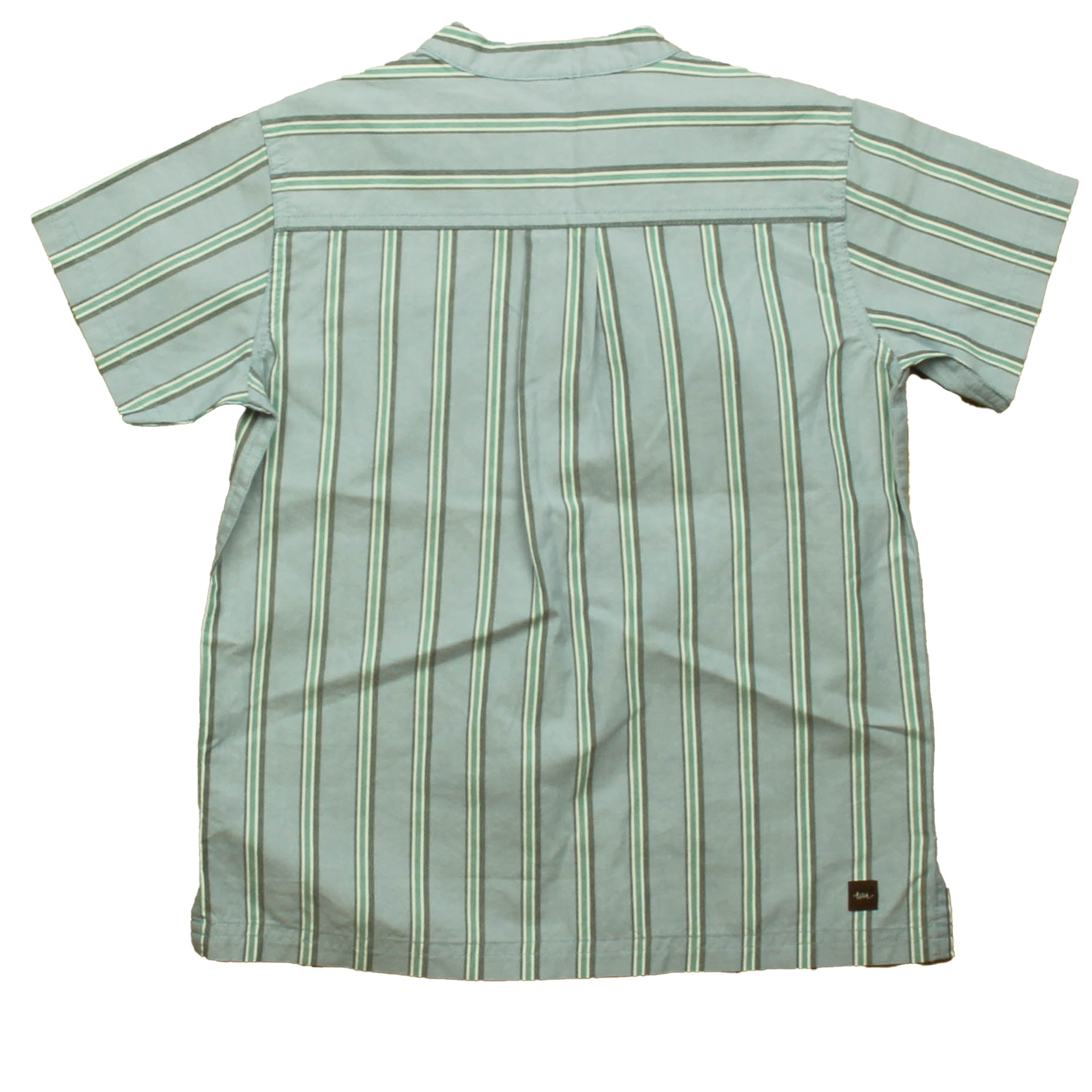Tea Collection Boys Blue Stripe Button Down Short Sleeve Size: 5T Blue Stripe