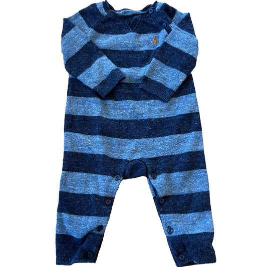 Gap Boys Blue Stripe Long Sleeve Outfit Size: 6-12 Months Blue Stripe
